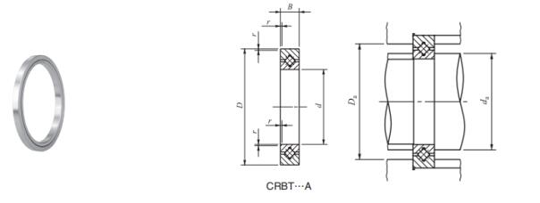 CRBT超薄型交叉圆柱滚子轴承结构图